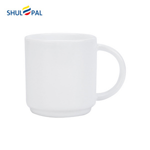 High Quality Blank White Restaurant Hotel Cafe Coffee Milk Mug Cup Opal Glass Coffee Mug