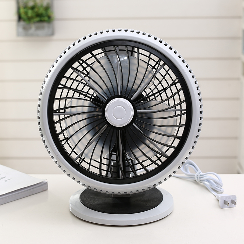 Small Table Electric Fan Household Leaf Fan Student Dormitory Mini Silent Vertical Fan