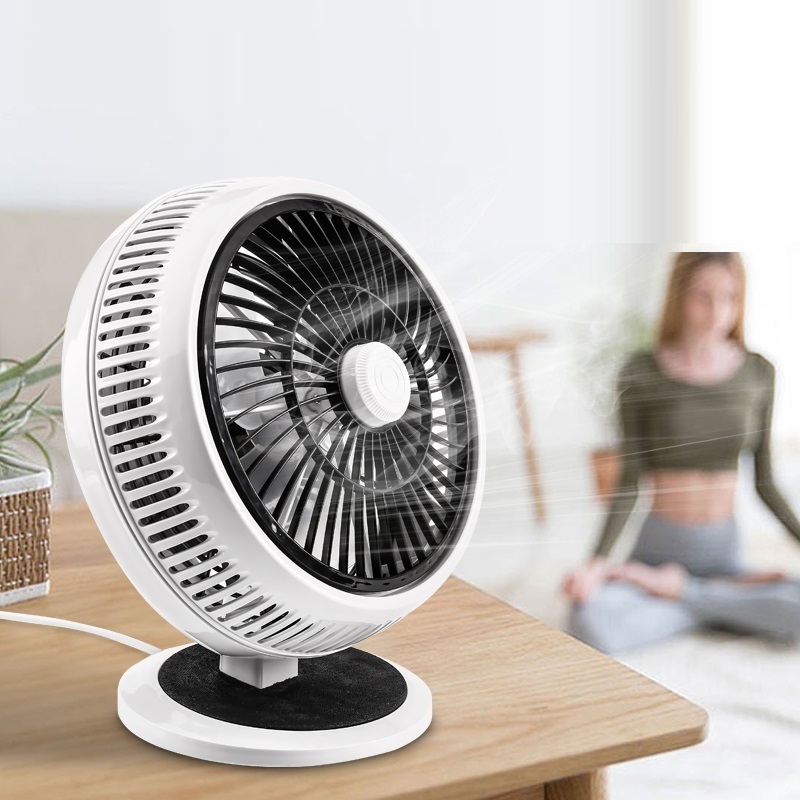 Small Table Electric Fan Household Leaf Fan Student Dormitory Mini Silent Vertical Fan