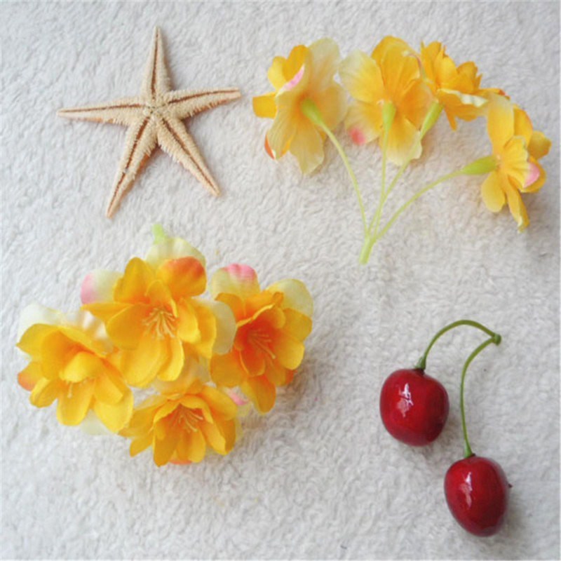 Factory Sale Silk Cherry Blossom Flower Heads DIY Artificial Flower Panels