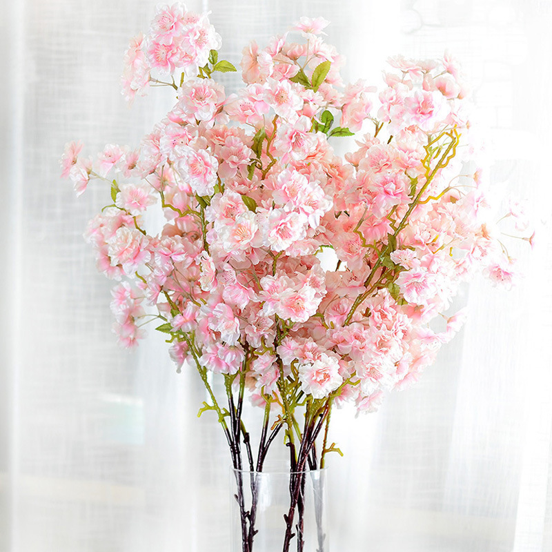 Hot sale new wedding essential interior decoration artificial cherry blossom wall hanging decoration