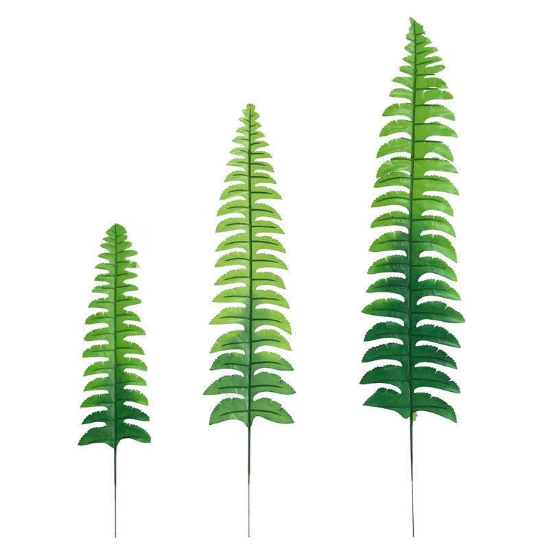 Factory sale silk boston fern plant wall decoration  green leaves artificial fern