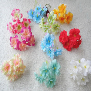 Factory Sale Silk Cherry Blossom Flower Heads DIY Artificial Flower Panels