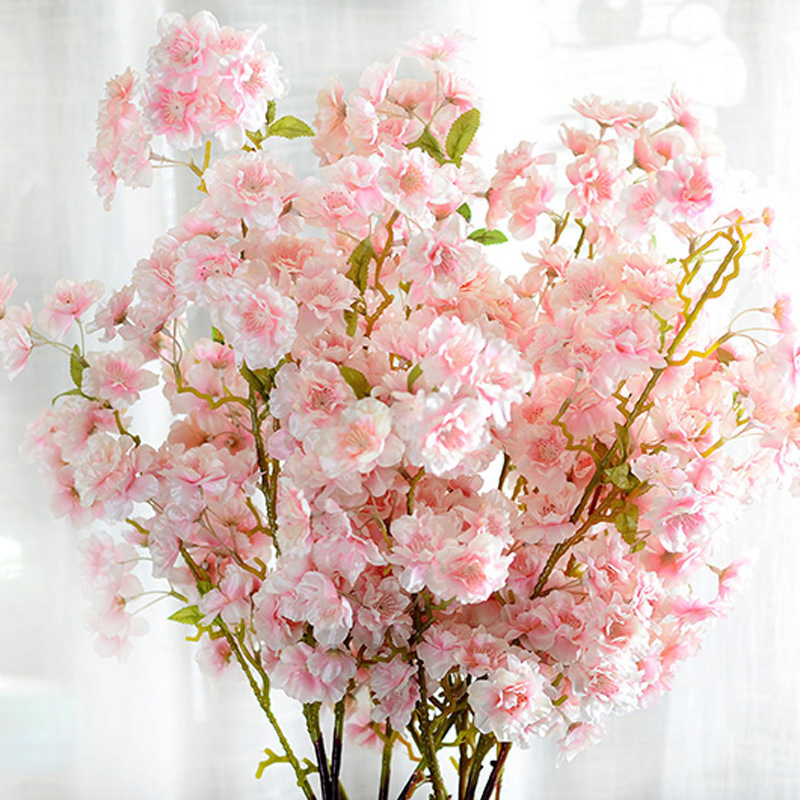 Hot sale new wedding essential interior decoration artificial cherry blossom wall hanging decoration