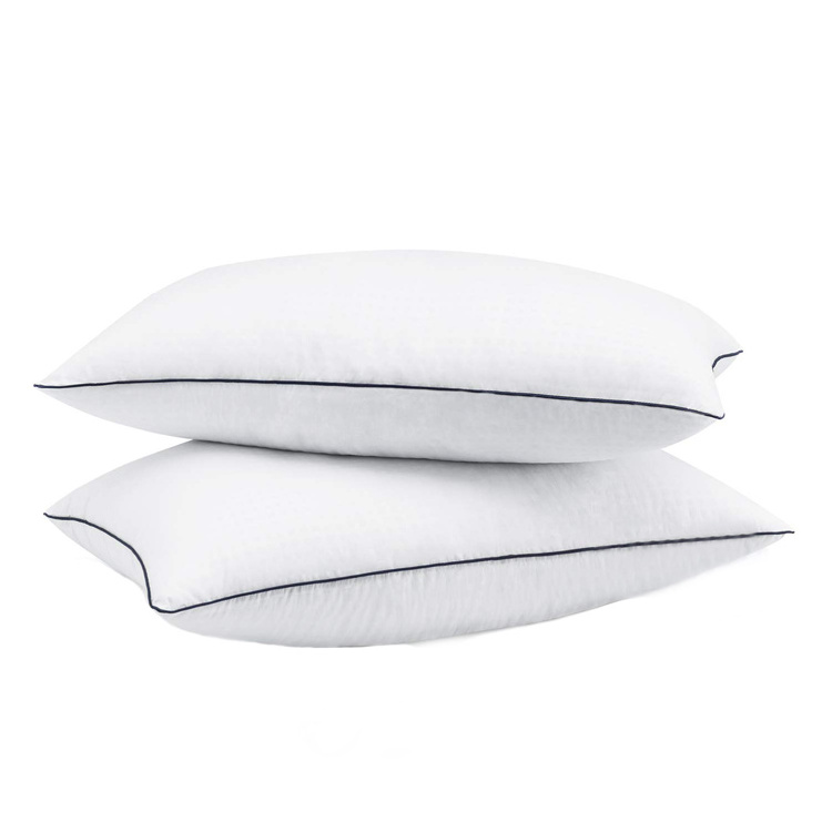 White 100% Cotton 300T Hotel Pillow Protector Cover Pillow Case with Zipper