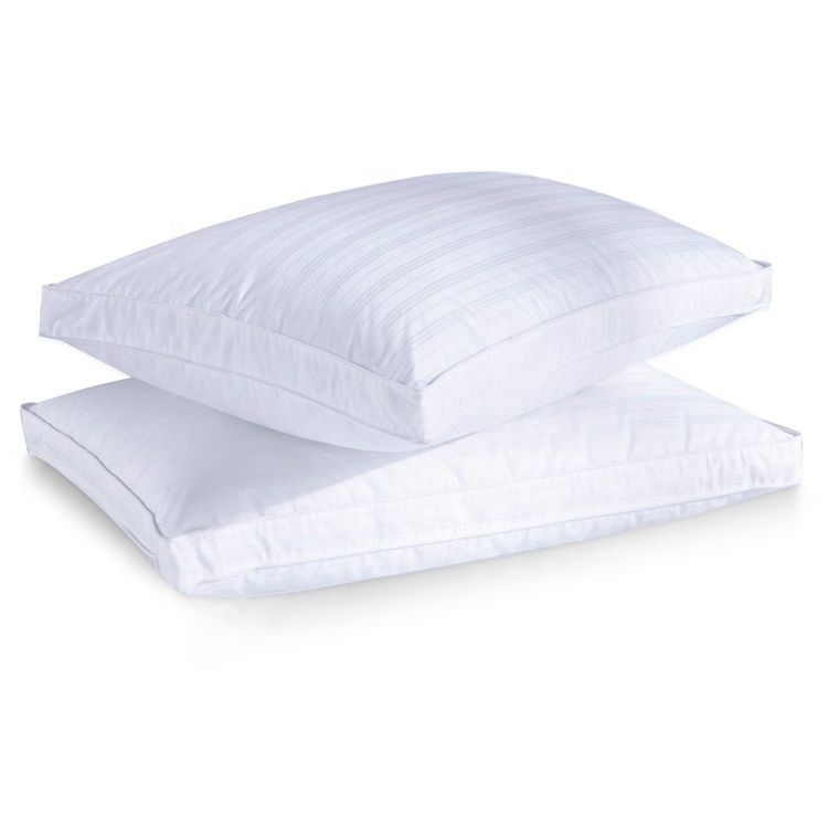 White 100% Cotton 300T Hotel Pillow Protector Cover Pillow Case with Zipper