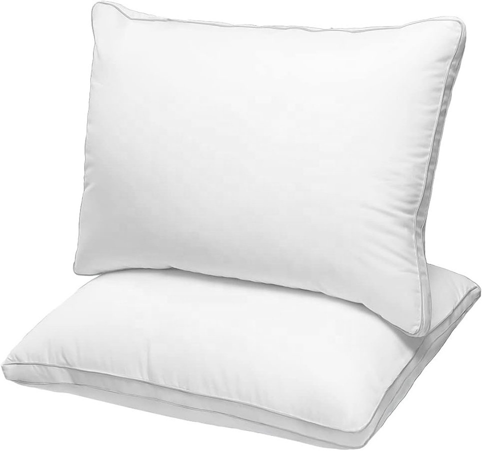 White 100% Cotton 300T Hotel Pillow Protector Cover Pillow Case with Zipper