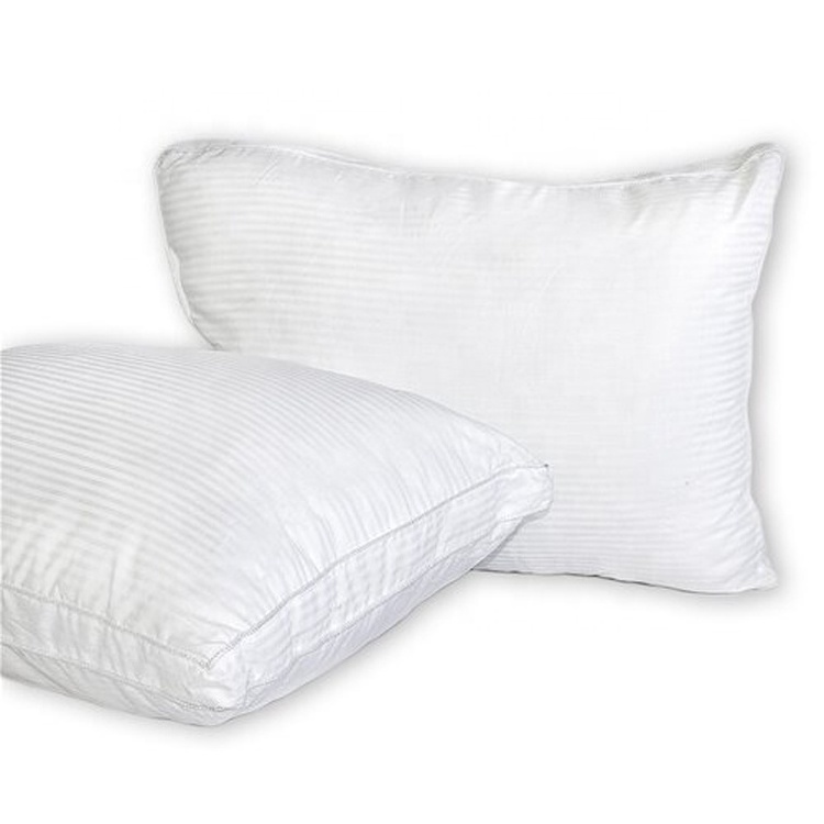 Woven cotton plain sleep pillow case covers pillow shell with pipping