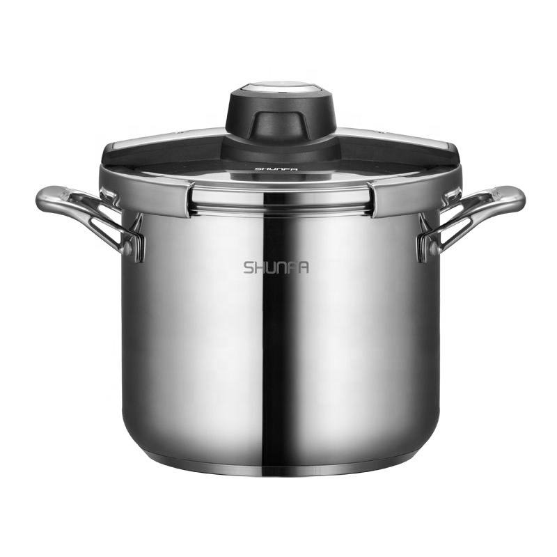 K-01 Fashion Designed Multi-Functional and Efficient Pressure Cooker 304 Stainless Steel Cookware in Different Sizes