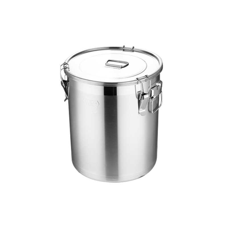 Stainless Steel Straight Sealed Barrel Stock Pot for Hotel Supplies Restaurant Supplies Milk bucket SS304