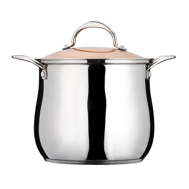 24cm large large commercial cooking pots stainless steel stock pots  with glass lid