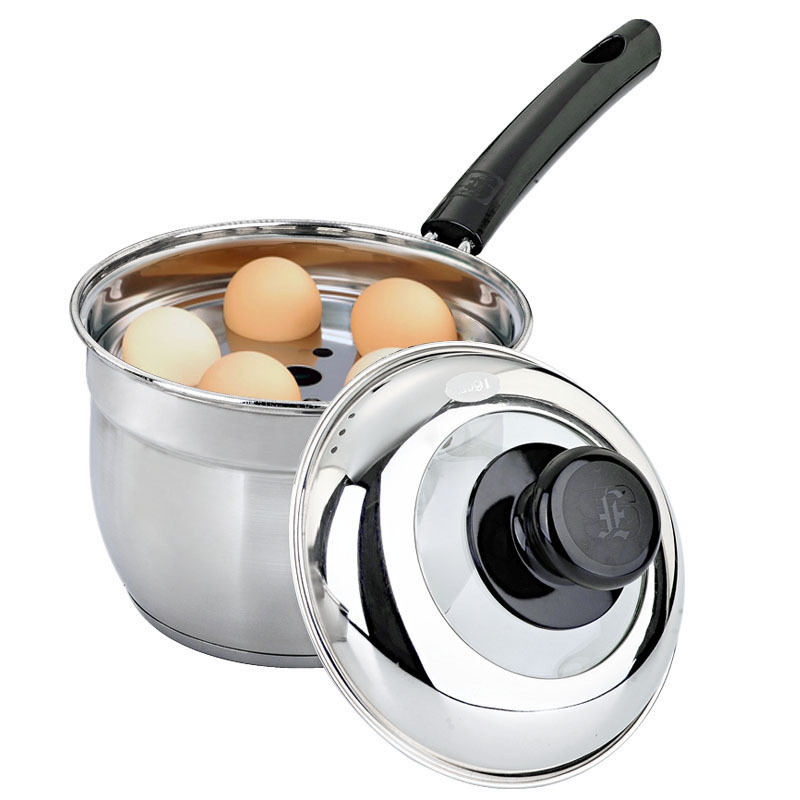 Milk Boiling Pot Commercial Cooking Pot for Kitchen Stainless Steel 16CM Soup & Stock Pots Metal Eco-friendly