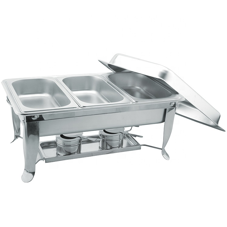 Factory Price Hotel Catering Supplies 9L Stainless Steel Chafing Dish Buffet Food Warmers chafing dish buffet set for sale