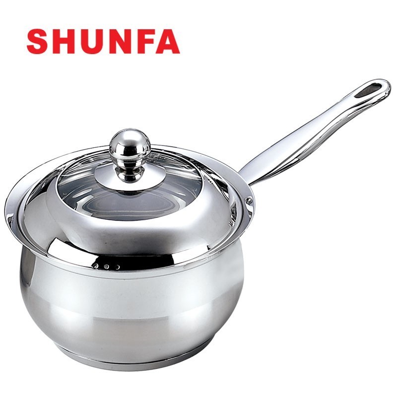 Shunfa Kitchen Cookware 12-pc stainless steel non-stick cookware set copper bottom stainless steel cookware set