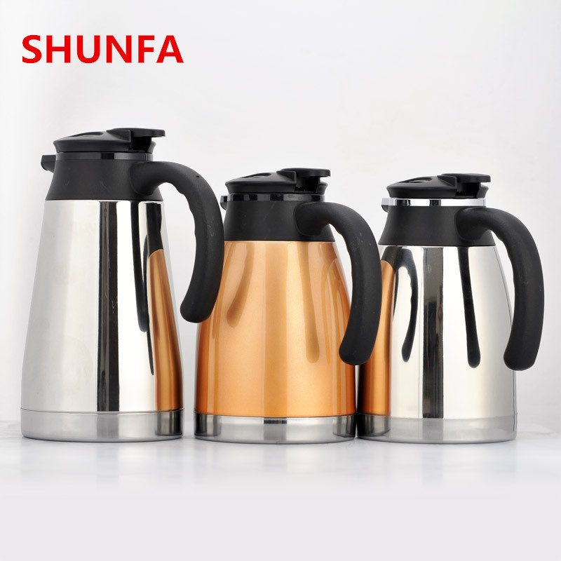 Double Wall Stainless Steel Insulated Vacuum thermos Stainless Steel Coffee Tea Pot