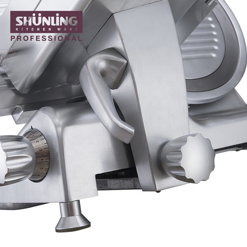 Chinese 12 inch semi-automatic thin meat slicer with fully anodized body