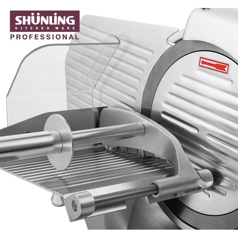 Chinese 12 inch semi-automatic thin meat slicer with fully anodized body