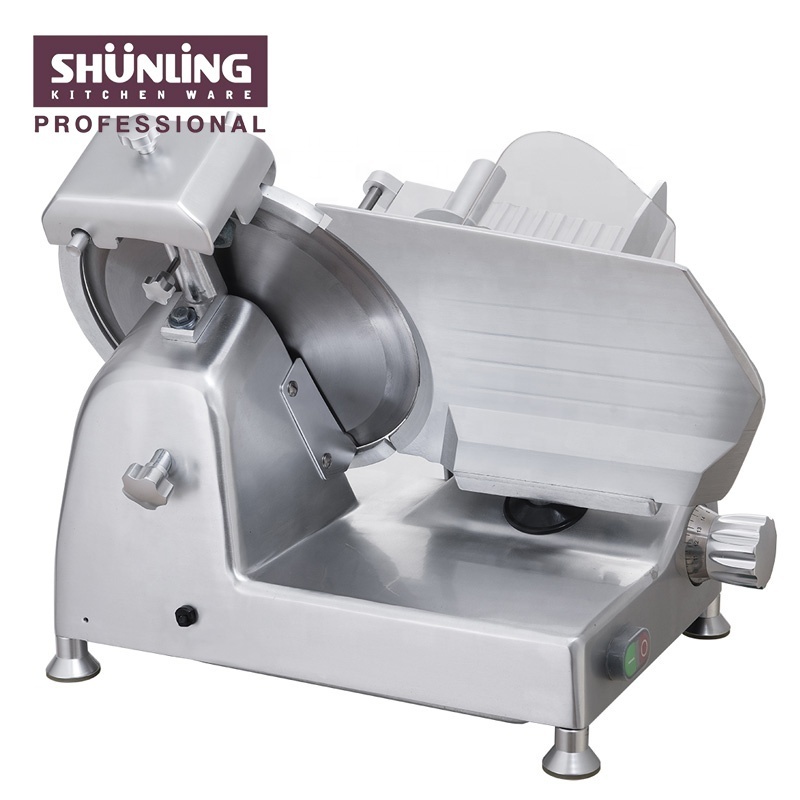 Chinese 12 inch semi-automatic thin meat slicer with fully anodized body