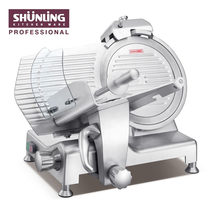 Chinese 12 inch semi-automatic thin meat slicer with fully anodized body