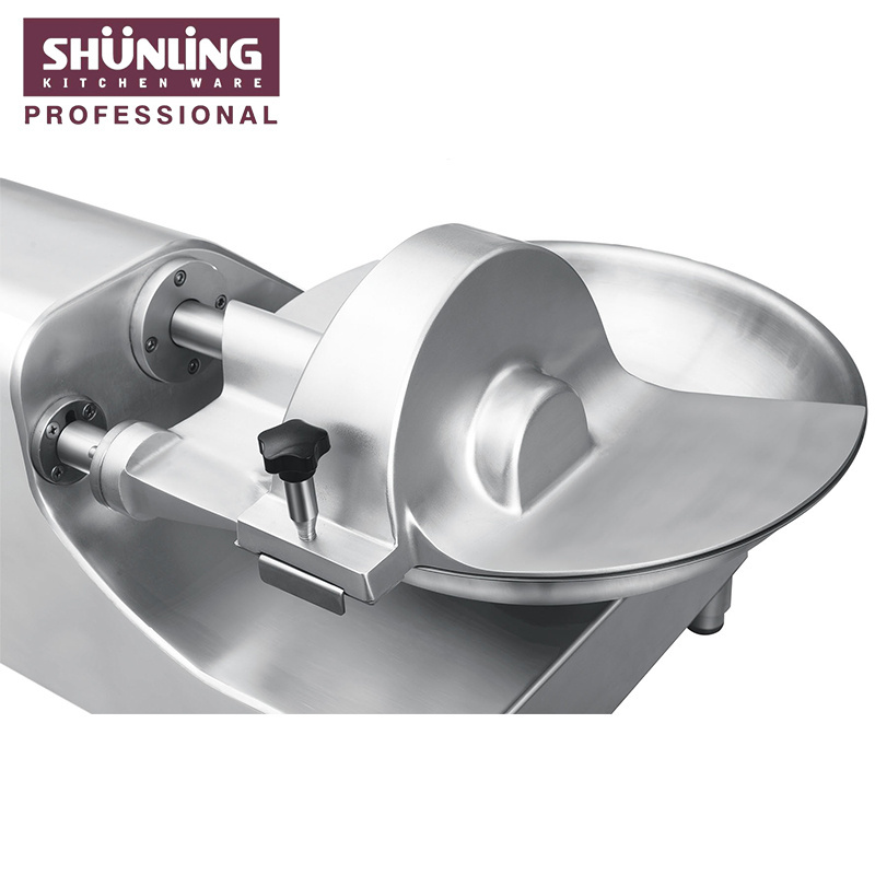 SL-400 aluminium alloy body 5L small bowl cutter garlic pepper chopping machine commercial meat sausage bowl cutter