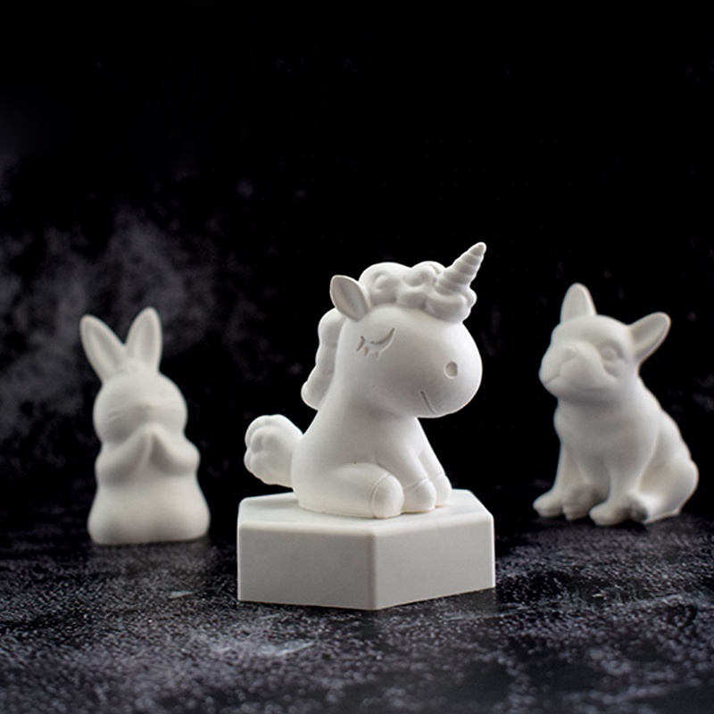 Factory Custom DIY Plaster Unicorn Painting Kit Children's Doodle Home Aroma Ceramic Diffuser Fragrance Plaster