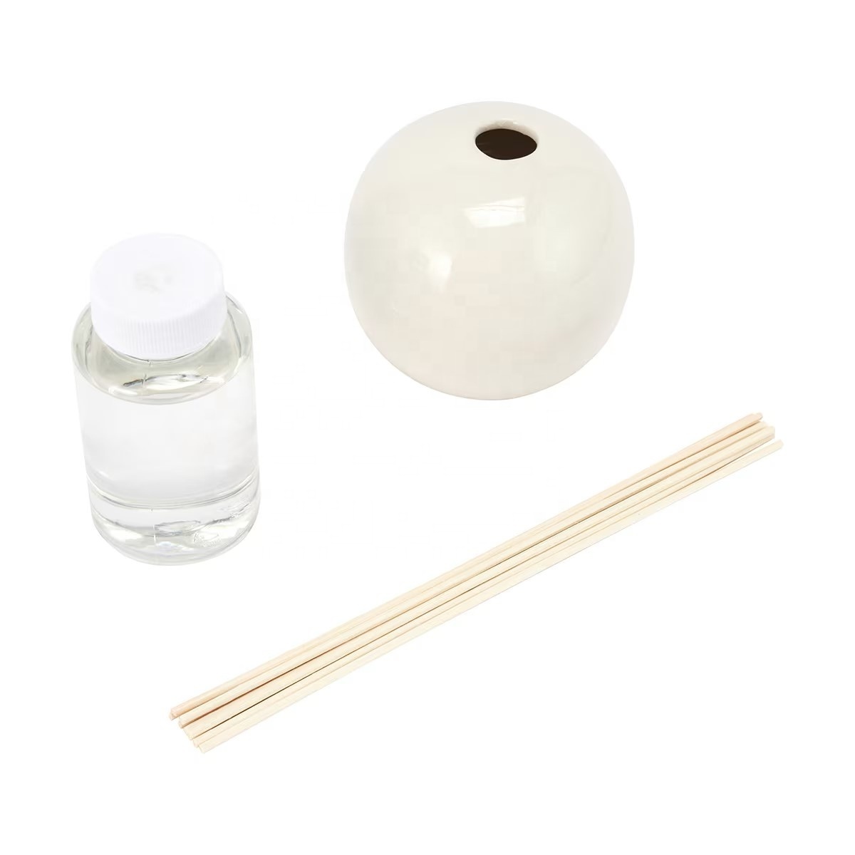 High Quality 150ml Ceramic Bottle Aroma Reed Diffuser Custom Violet Leaf and Moss Fragrance Refill Included for Air Fresheners