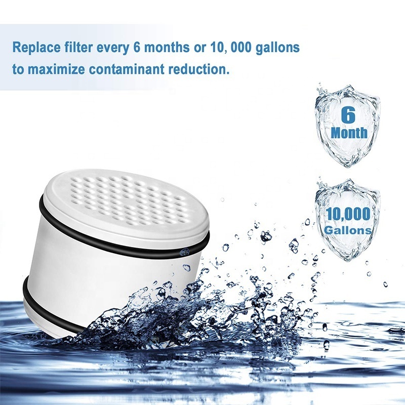 WHR-140 replacement filter cartridge Shower Head Water Filter Advanced KDF Filtration Material