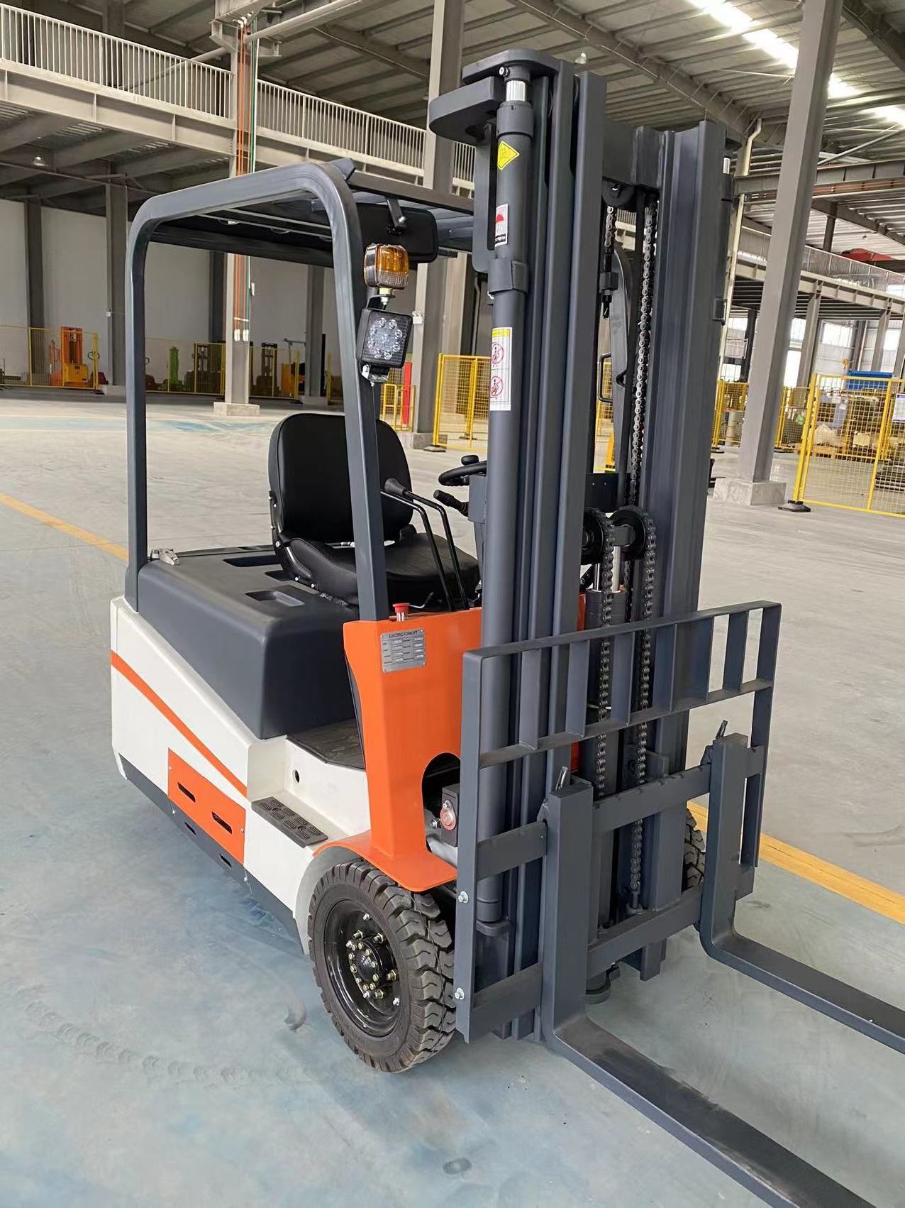 SHUNCHA Hot sale electrically operated forklift 1.2ton 1.5T 3 wheel electric counter balance forklift three-wheel