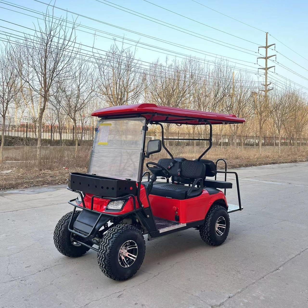 SHUNCHA Free Shipping Club golf cart Lifted 2+2 Passenger Golf Cart with seats Outdoor 2+2 seat AC 48V Golf Cart