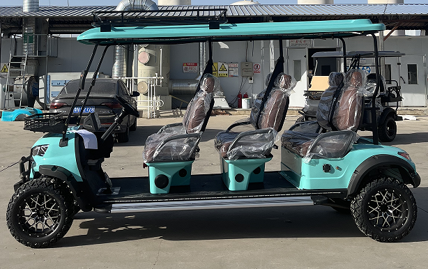 SHUNCHA new design mini customized 72V lithium battery electric 6 person 6 seater golf carts on sale