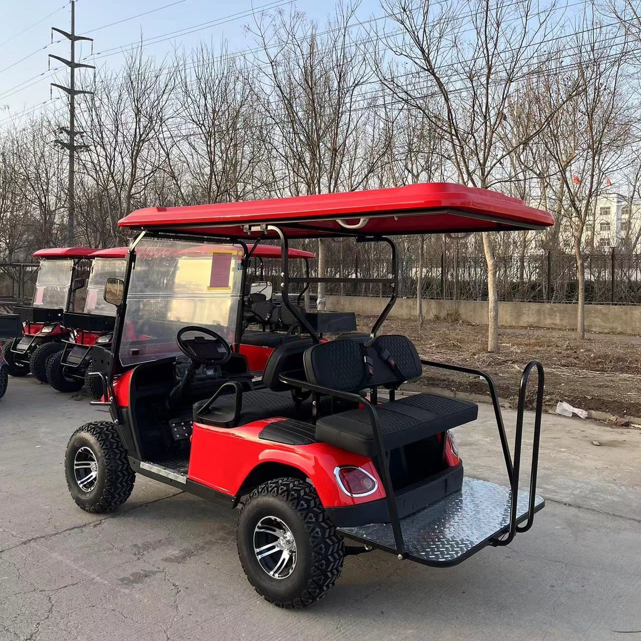 SHUNCHA Free Shipping Club golf cart Lifted 2+2 Passenger Golf Cart with seats Outdoor 2+2 seat AC 48V Golf Cart