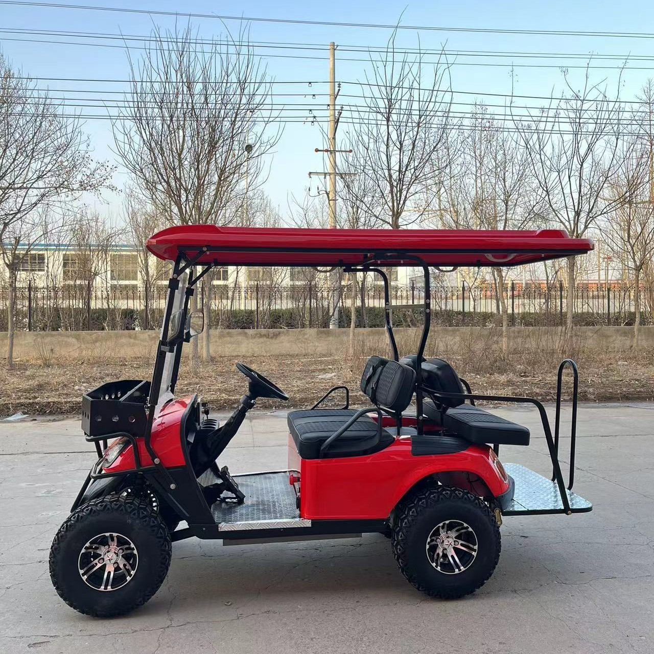 SHUNCHA Free Shipping Club golf cart Lifted 2+2 Passenger Golf Cart with seats Outdoor 2+2 seat AC 48V Golf Cart