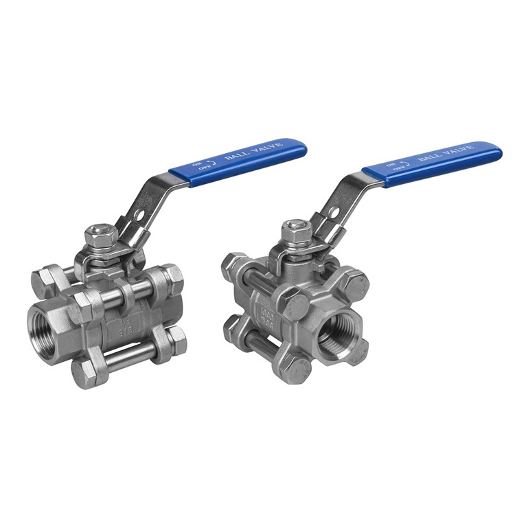 heavy duty 3pc stainless steel ball valve 1/4