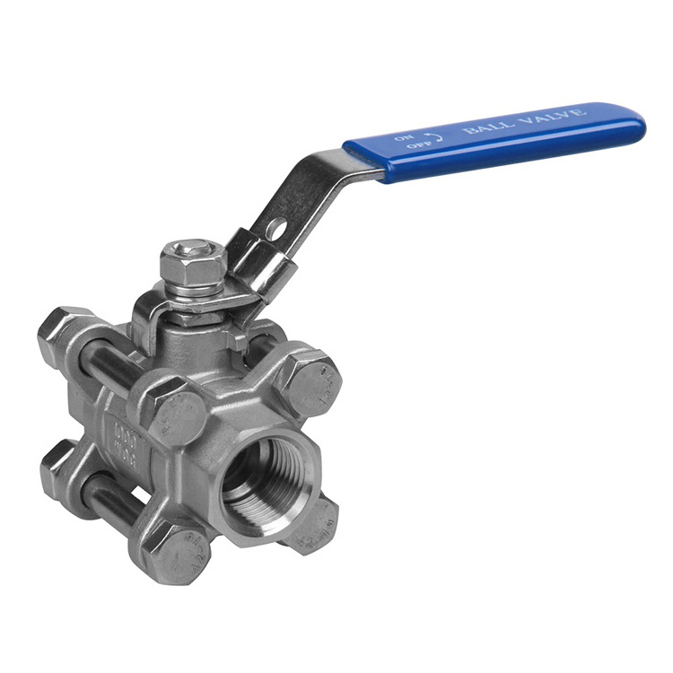 heavy duty 3pc stainless steel ball valve 1/4