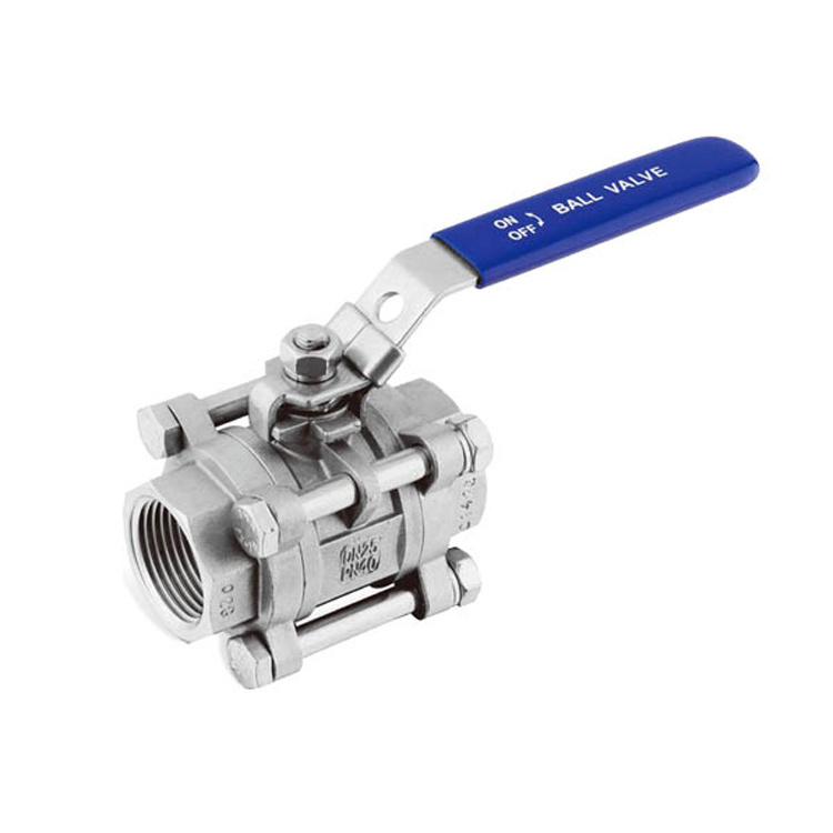 heavy duty 3pc stainless steel ball valve 1/4