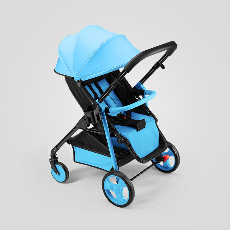 Infant Toddler Aluminum Baby Umbrella Stroller Carriage Lightweight With Height Adjustable Reversible Seat Frame