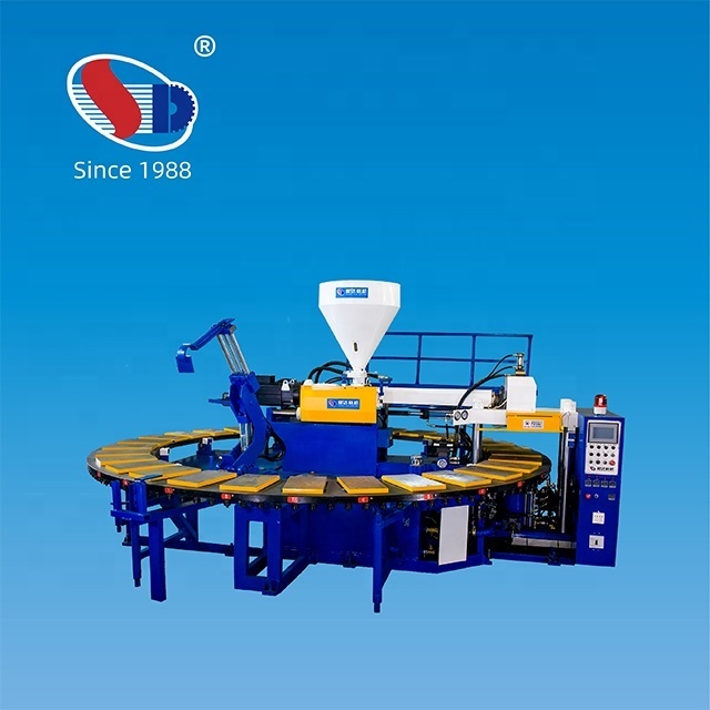 Automatic rotary pvc rain shoes injection moulding making machine