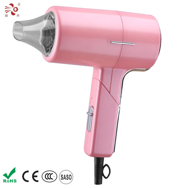 Household Foldable DC Hair Dryer with Hanging Loop and Rotating Handle 180 degrees