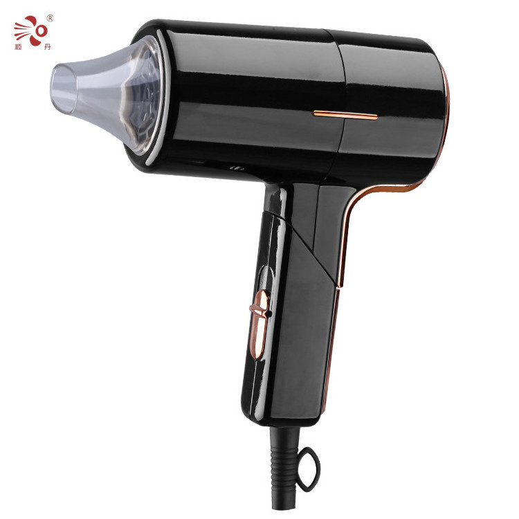 Household Foldable DC Hair Dryer with Hanging Loop and Rotating Handle 180 degrees