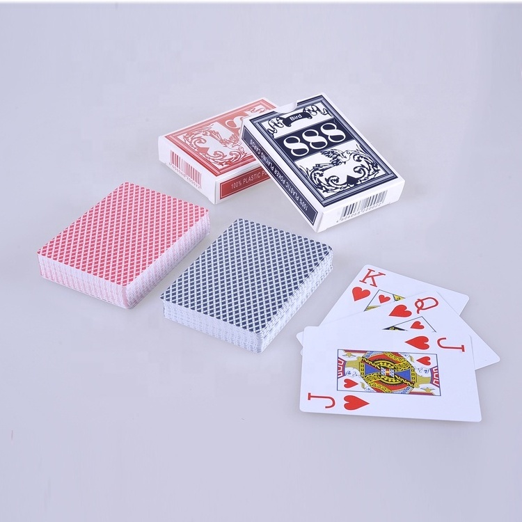 Custom Printed Personalized Poker Cards Playing Cards Deck 888 Plastic Paper Box Shunda Jumbo Playing Cards Plastic Coated 5 X 7