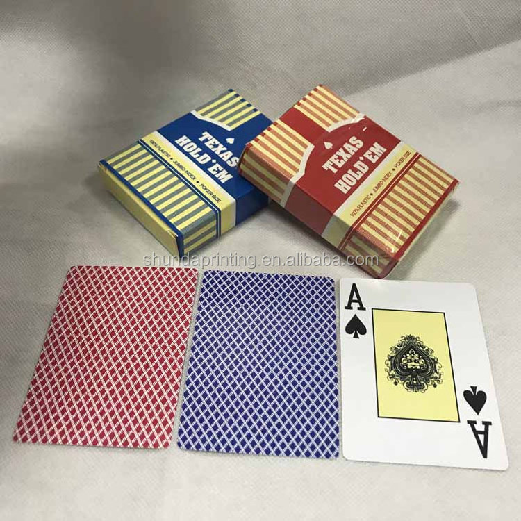 Shunda Playing Cards Blue/red Paper Box Fast Paced Card Game 0.32MM/ Cards TEXAS Hold EM Poker Plastic USA The Original Normal