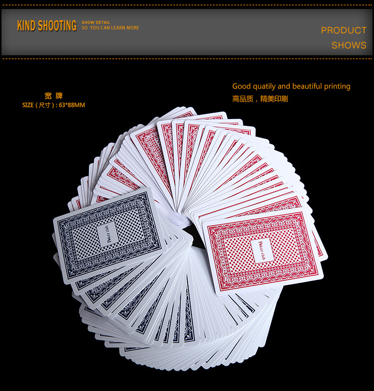 Casino Poker Cards Poker Club 100% Waterproof plastic pvc card