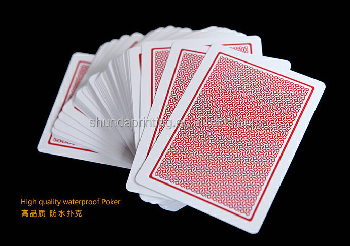 Custom High Quality Poker Cards Playing Cards Paper Box 100% Plastic , Plastic PVC Standard Size or Custom Size 0.19-0.34mm