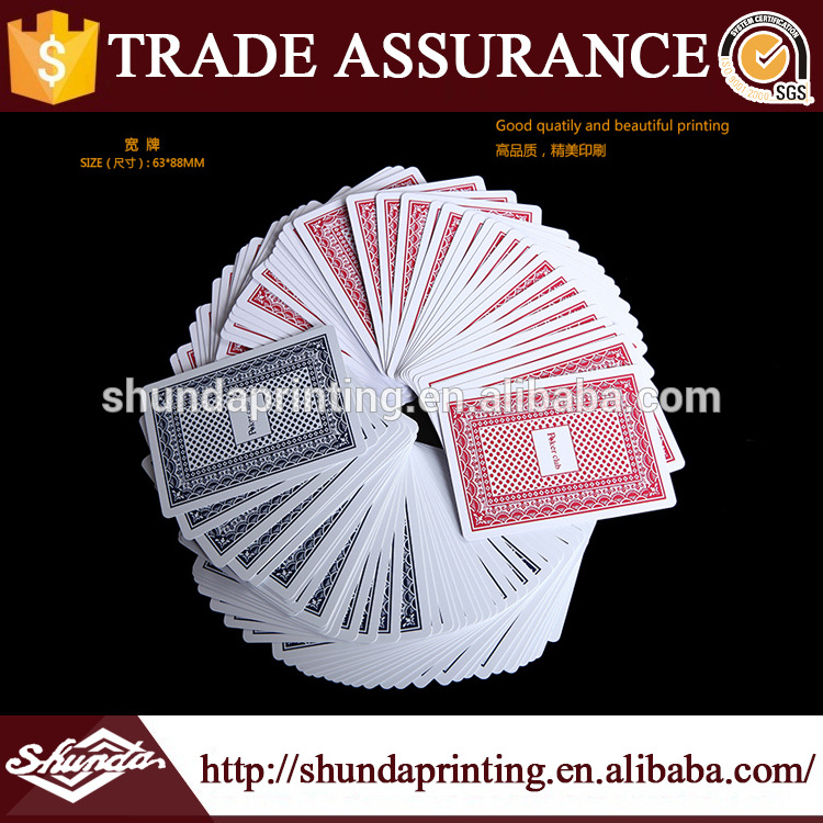 Custom Printing SHUNDA Cardboard Poker Paper Playing Cards Plastic Playing Card Poker High Quality 4 Colors and All Colors