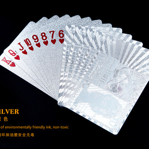 SHUNDA Plated Playing Cards Plastic Bags Poker Kem Cards Transparent Pvc Plastic New Products 24k Gold 100% Waterproof Custom