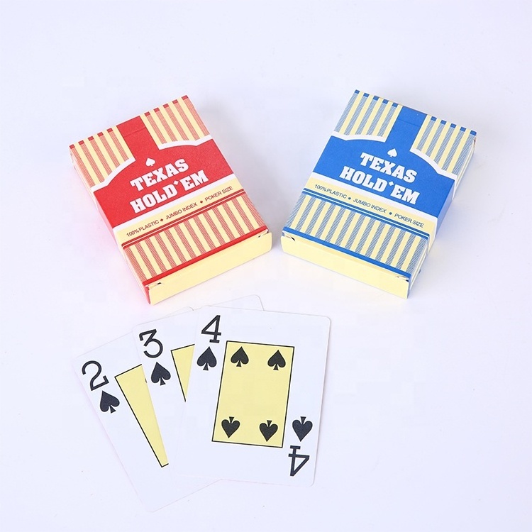 Shunda Playing Cards Blue/red Paper Box Fast Paced Card Game 0.32MM/ Cards TEXAS Hold EM Poker Plastic USA The Original Normal