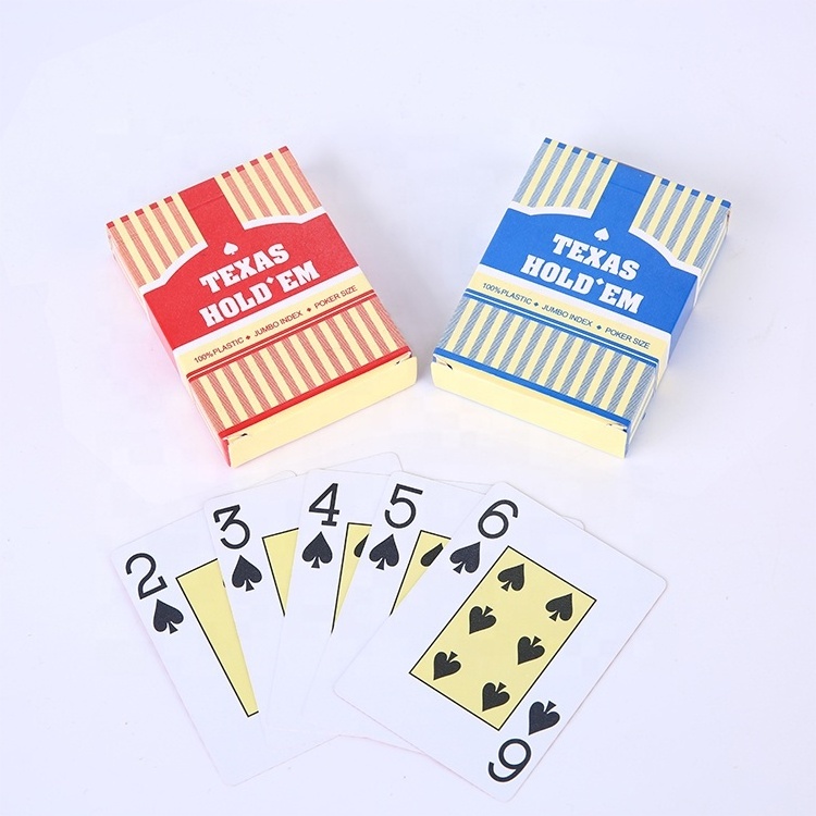 Shunda Playing Cards Blue/red Paper Box Fast Paced Card Game 0.32MM/ Cards TEXAS Hold EM Poker Plastic USA The Original Normal