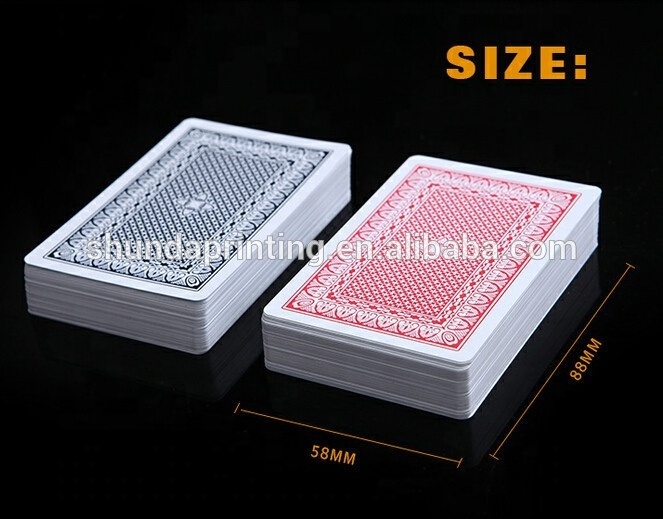 Custom High Quality Poker Cards Playing Cards Paper Box 100% Plastic , Plastic PVC Standard Size or Custom Size 0.19-0.34mm