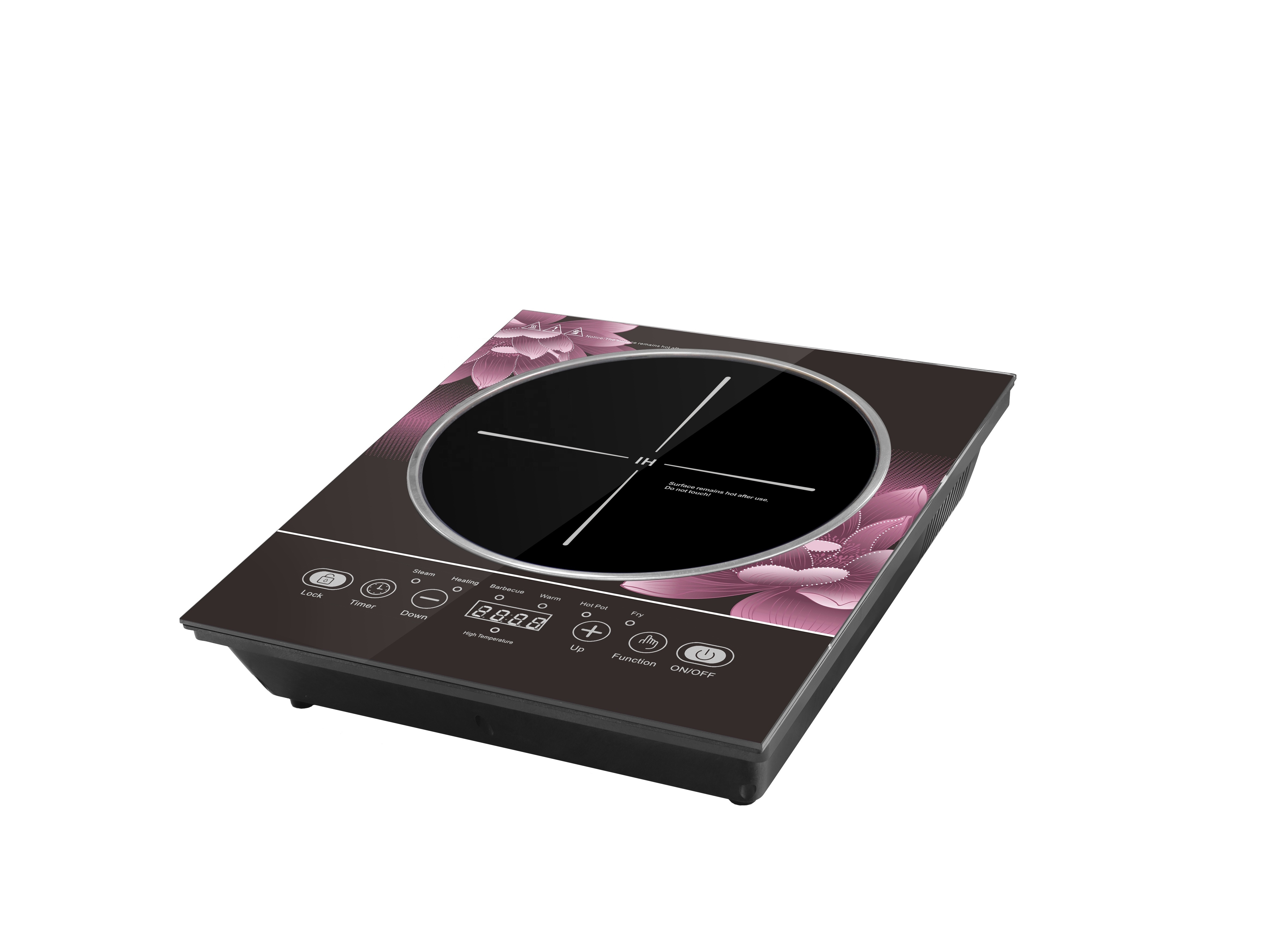 Black Polish Glass Ceramic Cooker 2000W high light portable infrared cooker household hot plate