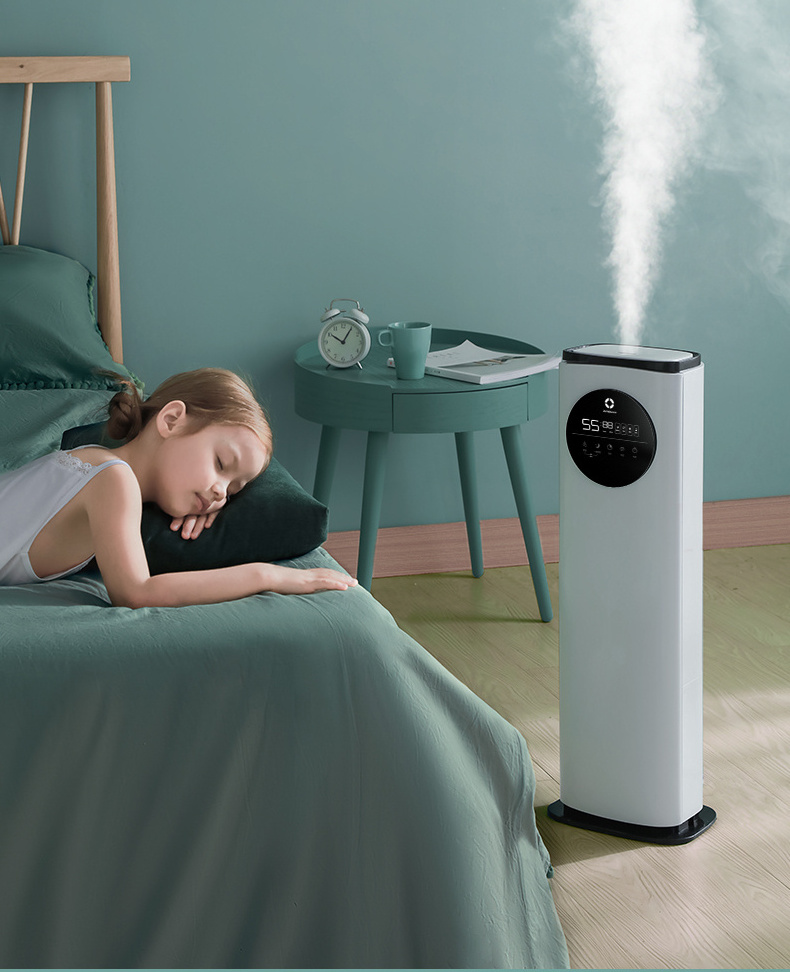 SUNCO Newest ultrasonic remote control floor stand warm mist air humidifier ultrasonic hybrid 8L humidifier